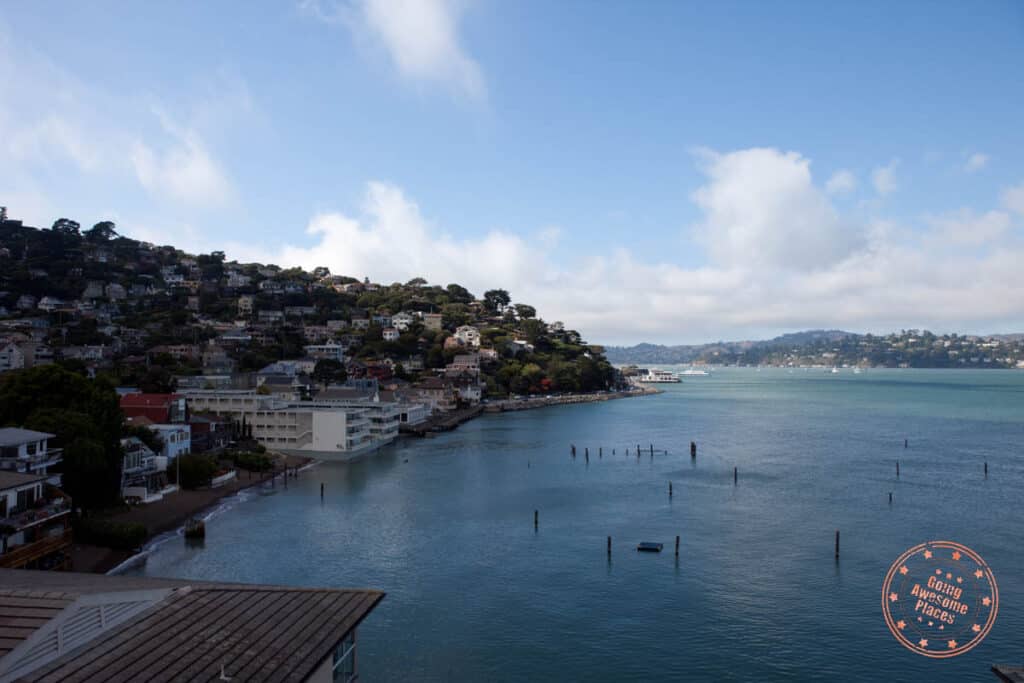 Ocean view of building on the coast of Sausalito
