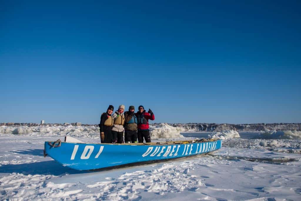 Ice Canoeing Group Shot