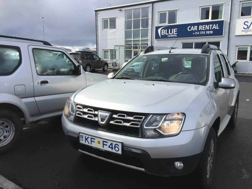 renting suv from blue car rentals in iceland