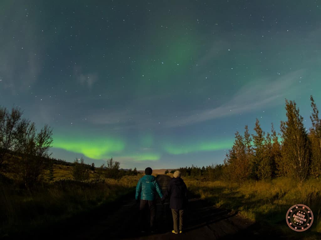 seeing the northern lights in person in iceland