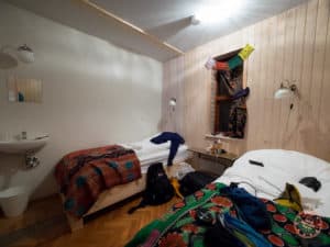 inside hostel bedroom in iceland in 8 days road trip itinerary