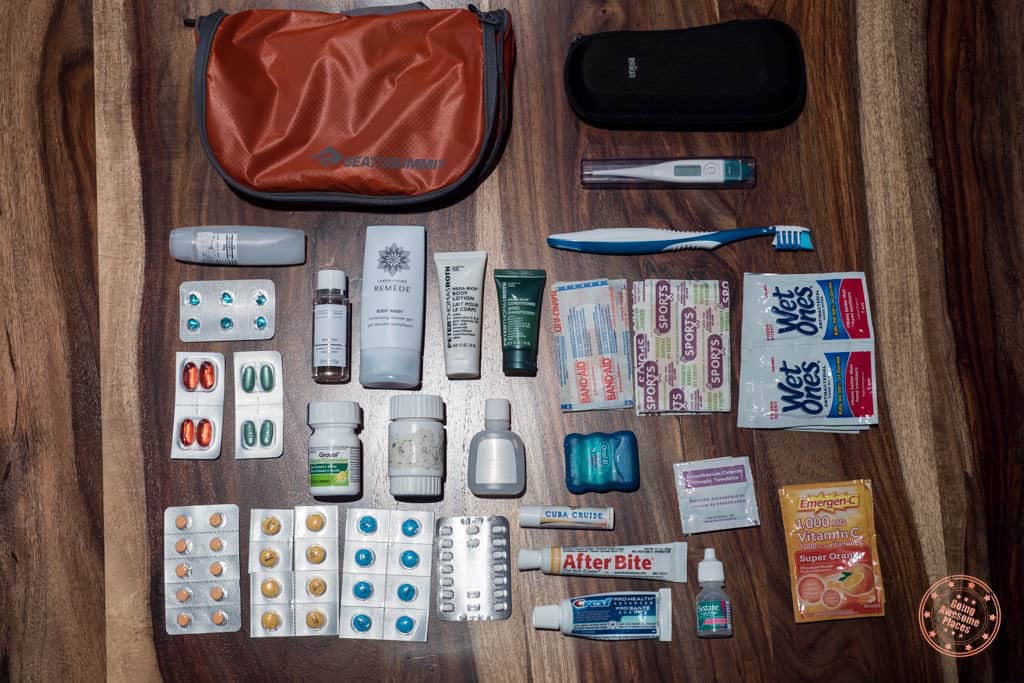Toiletries packing list for South Africa and Seychelles