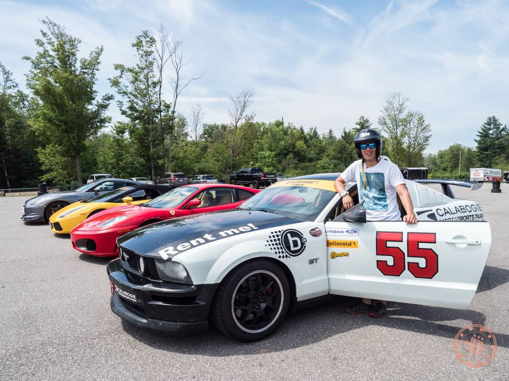 going awesome places doing the mustang race car experience