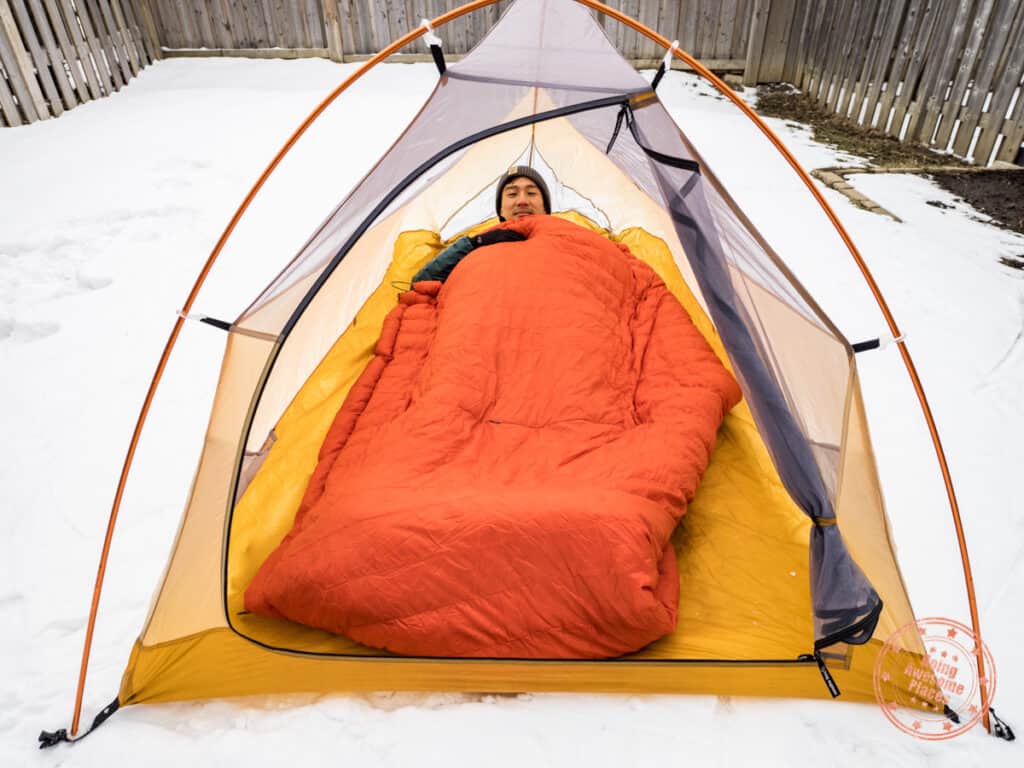 kammok firebelly trail quilt as a camping blanket