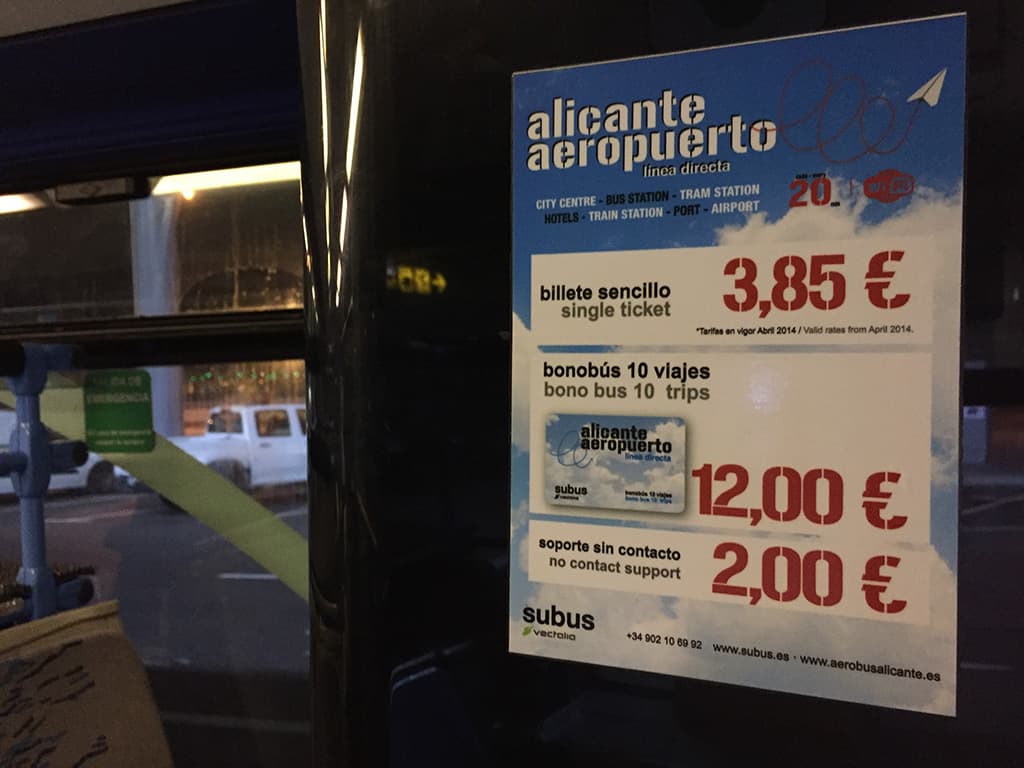 alicante c6 bus price poster