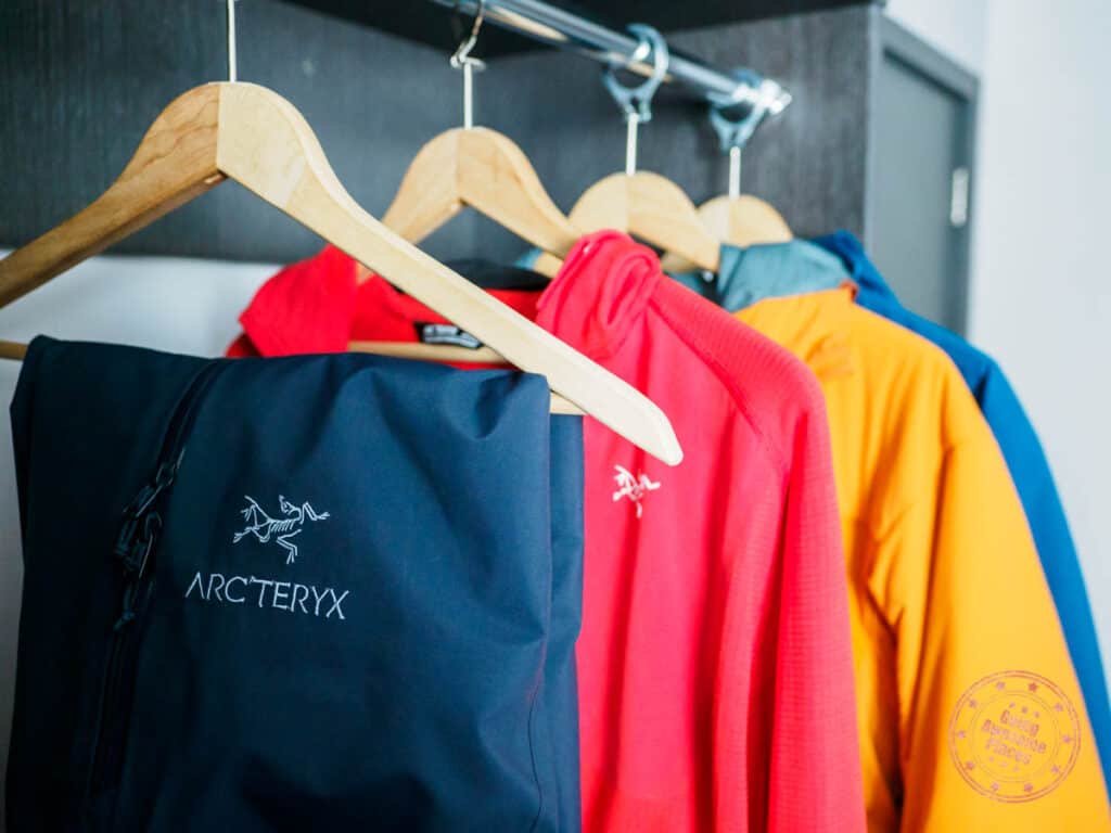 arcteryx layering system for winter travel