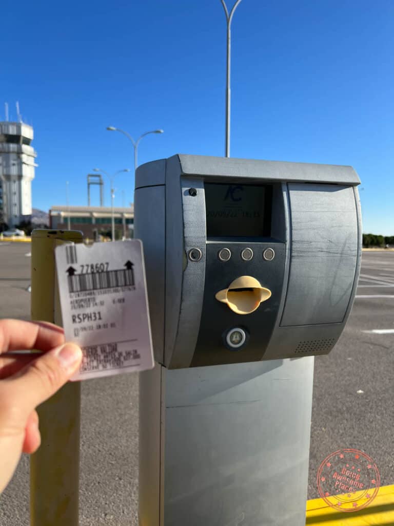 parking ticket to get out of calama airport