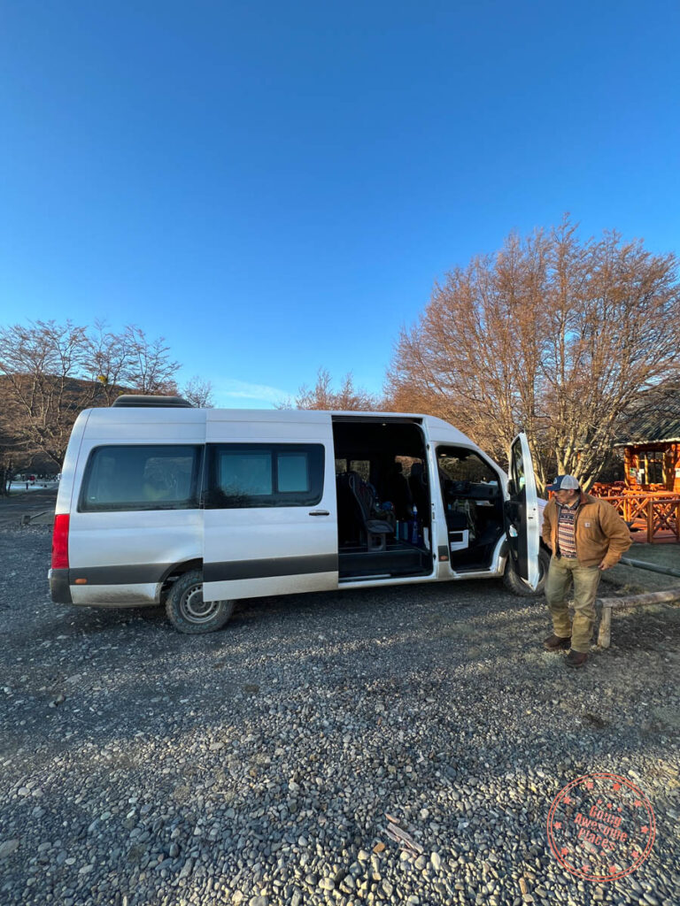 boarding chile nativo van transport from riverside camp