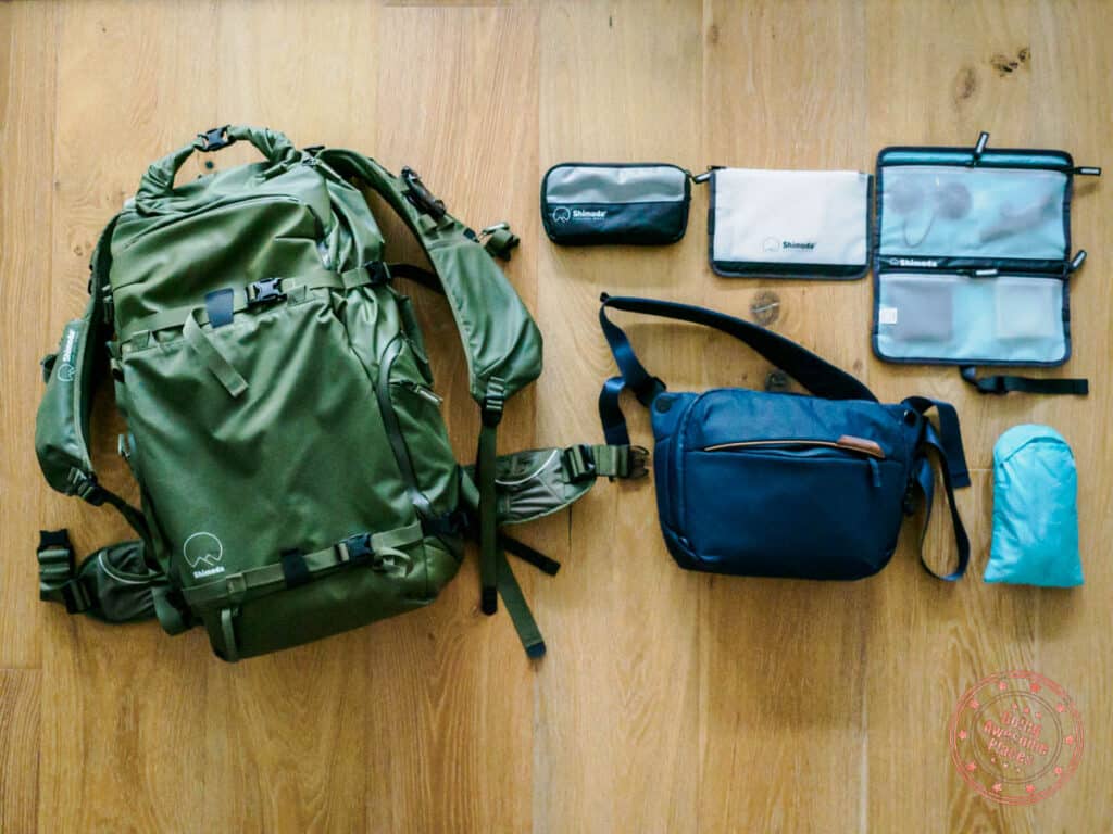 camera backpack sling and organizers for trip to patagonia