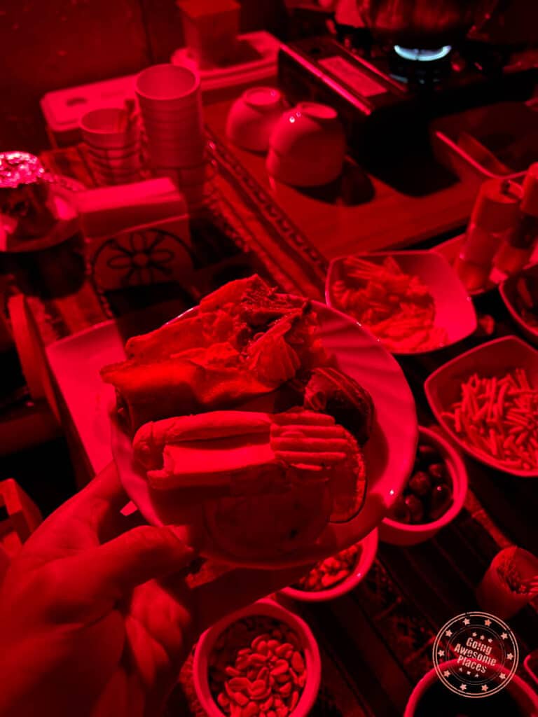 close up of food and snacks offered by atacama desert stargazing