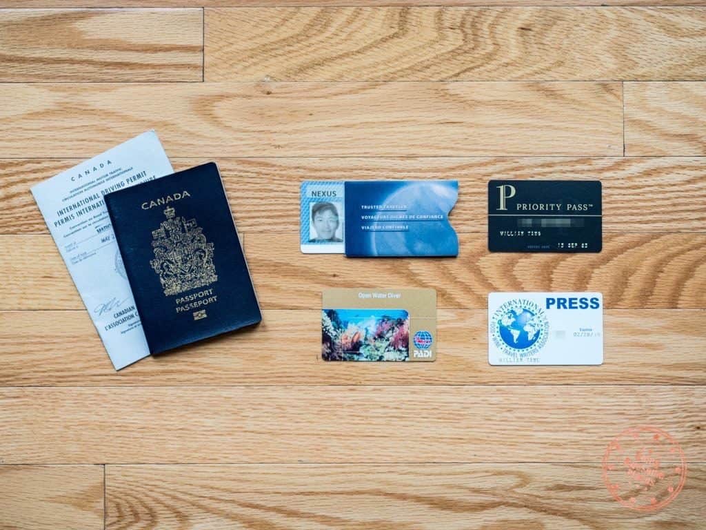passport and important documents and cards for egypt travel