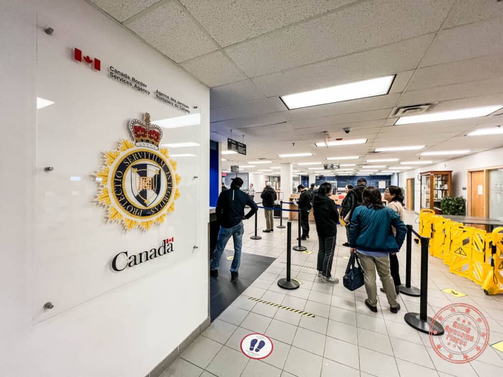 entrance to cbsa inland office at toronto pearson