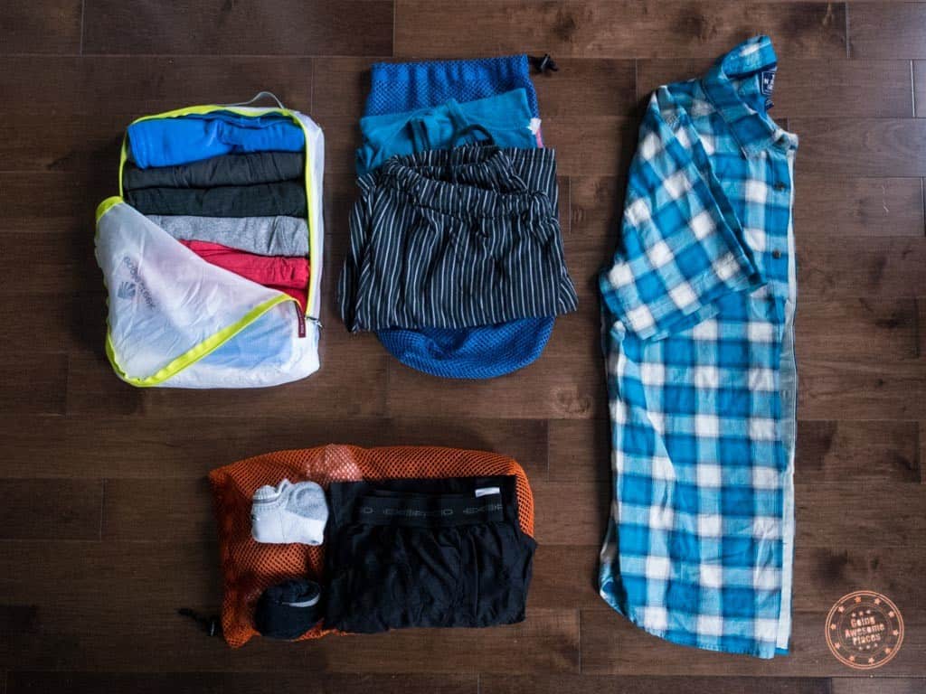 rolling your clothes when packing for a trip saves space