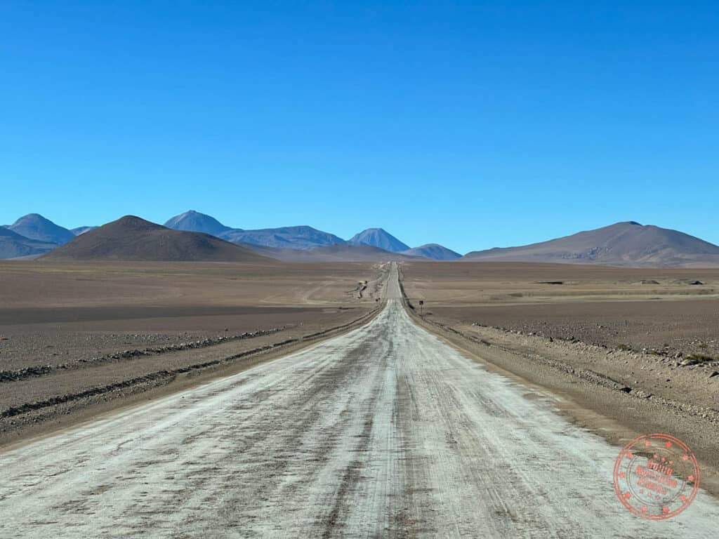 example of road conditions for drive to geyser del tatio