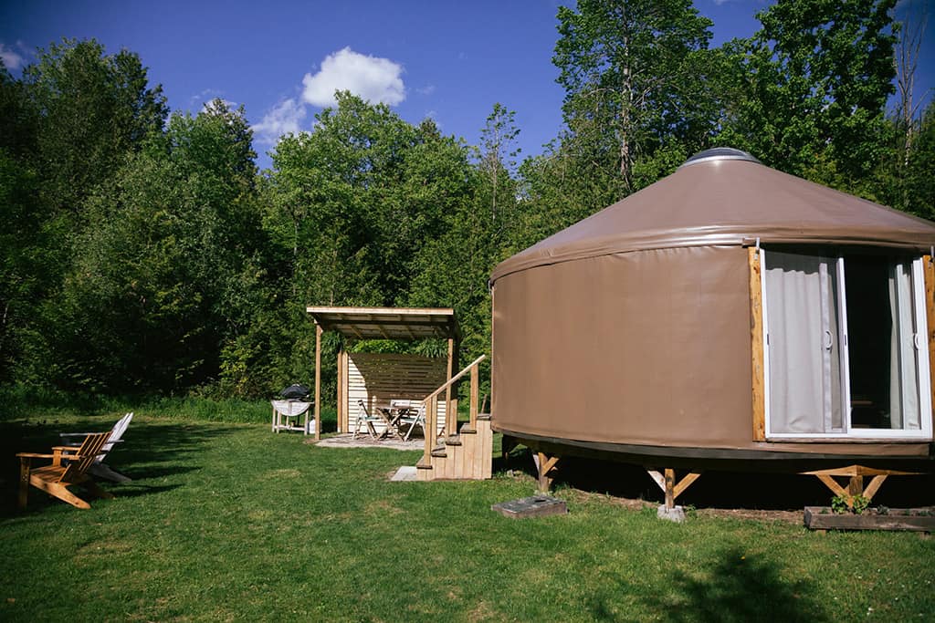 forest yurt in mudoc exterior