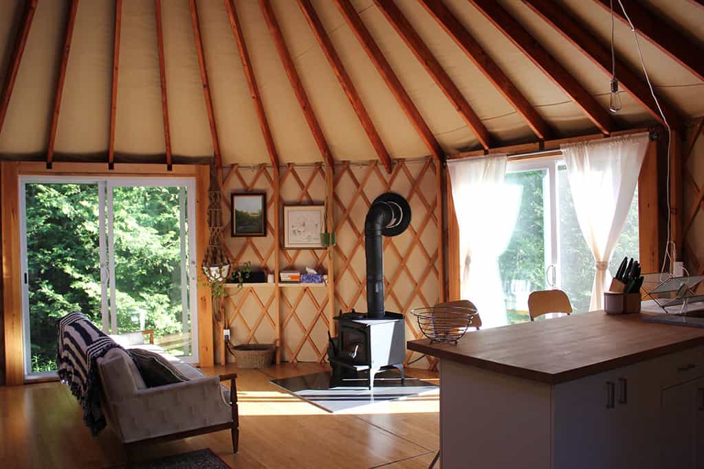 forest yurt in madoc interior design