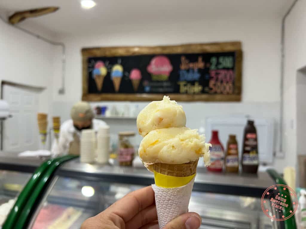 gelato from heladeria de babalu in san pedro de atacama travel guide