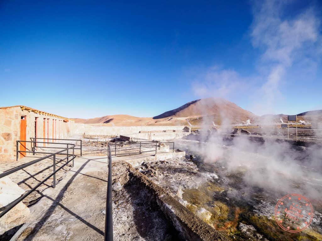 closed hot springs at geyser del tatio