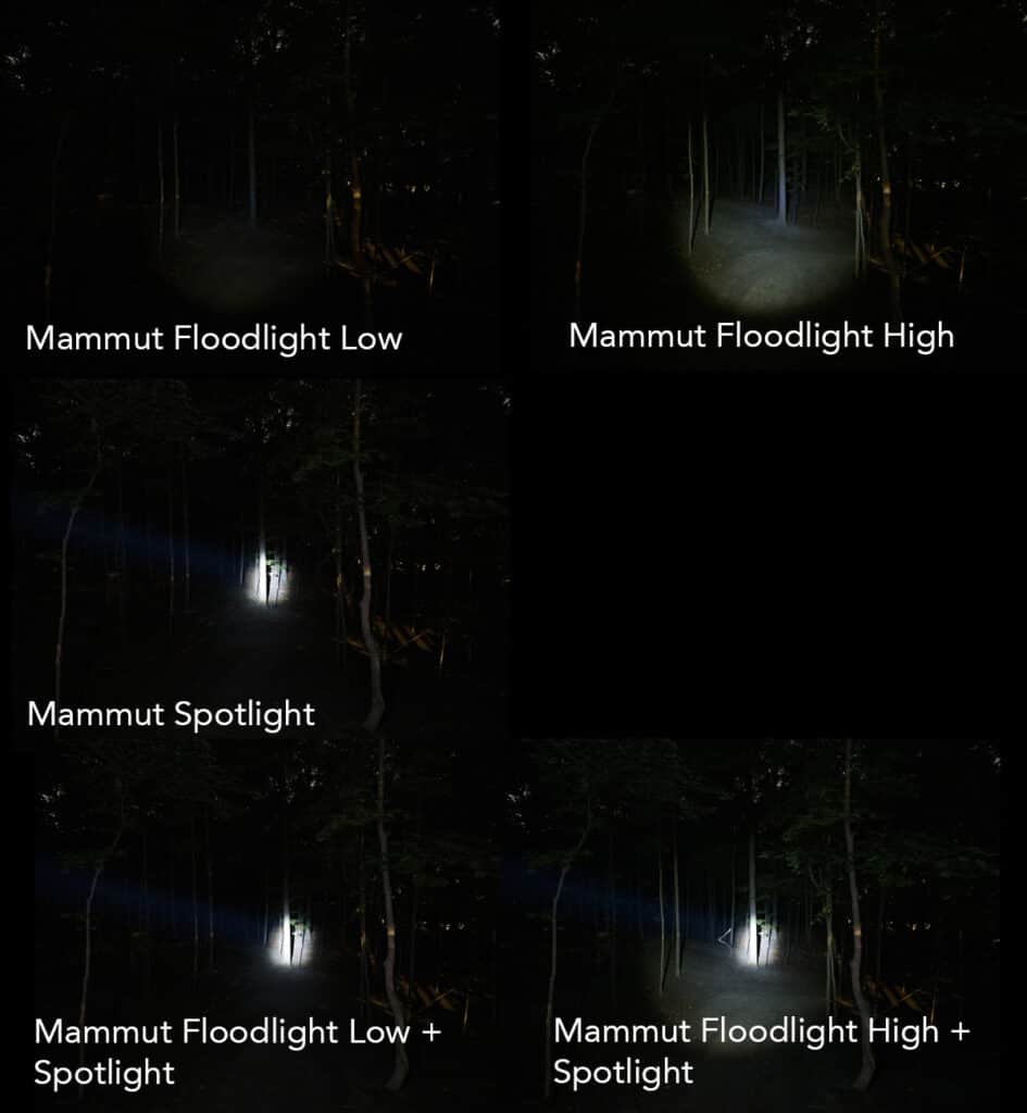 headlamp lighting test mammut lucido tx1