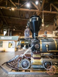 historic trains at train museum in sacramento california