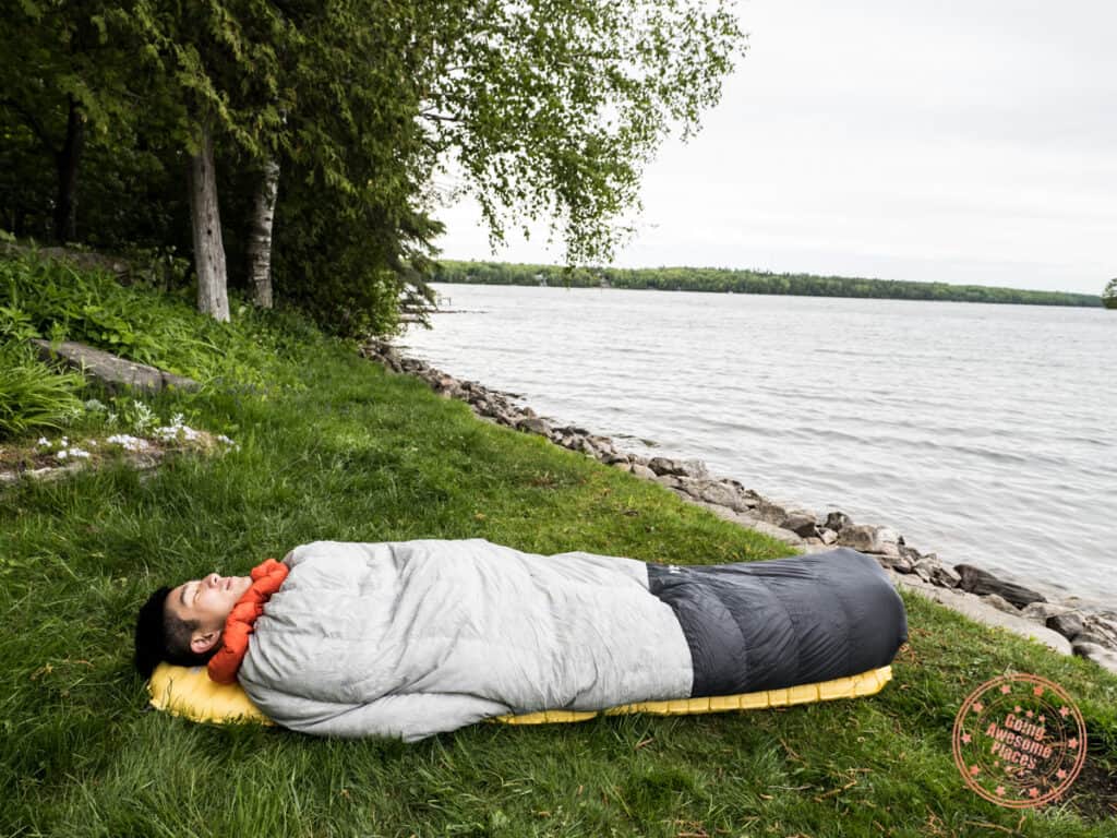 kammok arctos in sleeping bag mode