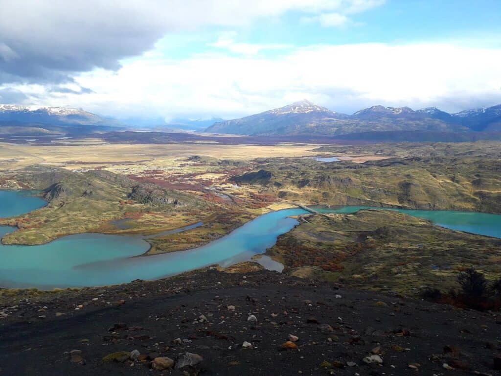 lazo weber hike panoramic view in torres del paine national park
