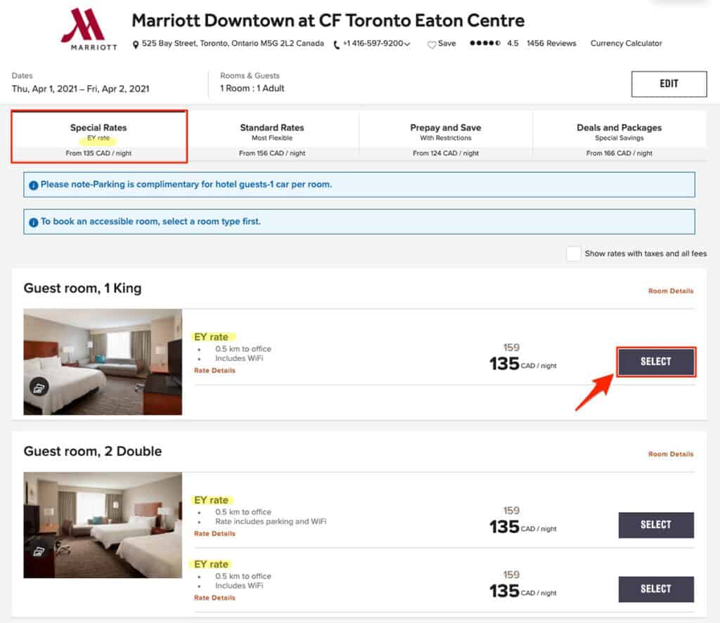 how to enter marriott hotel corporate codes