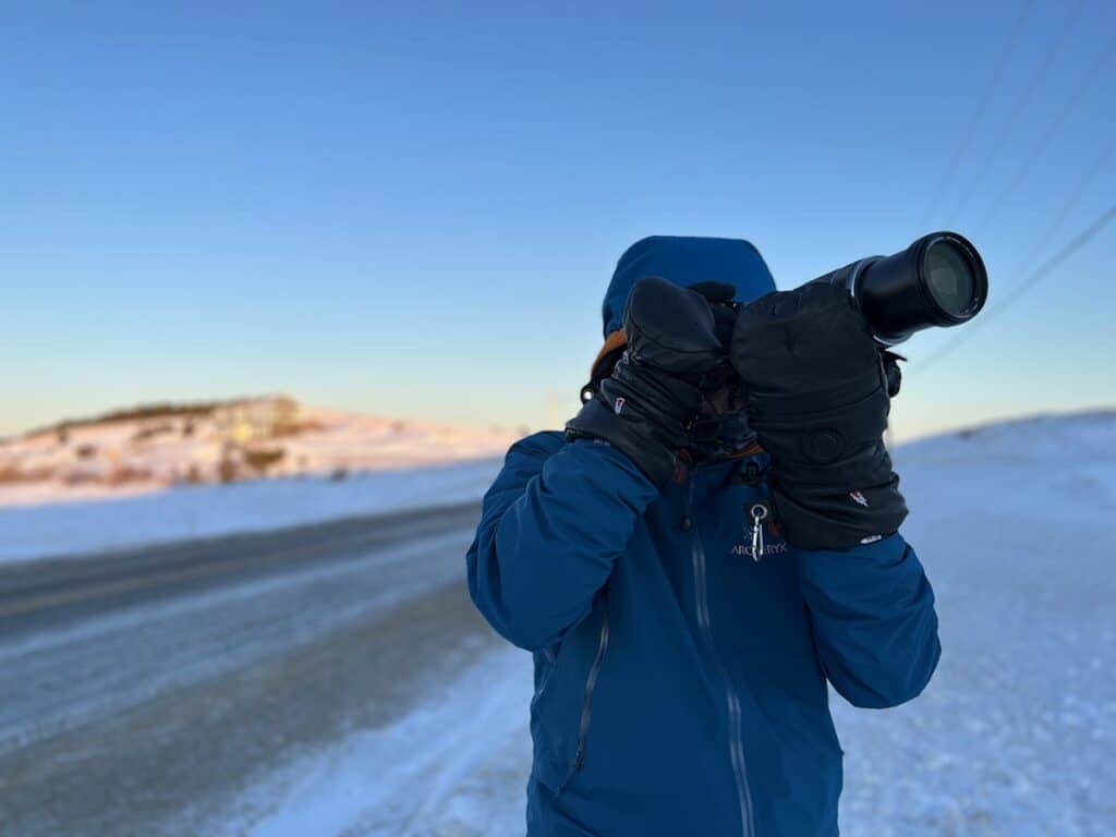 using heat layer system for winter photography on iles de la madeleine
