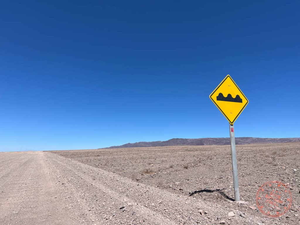poor condition gravel roads in the atacama desert are a rumble fest