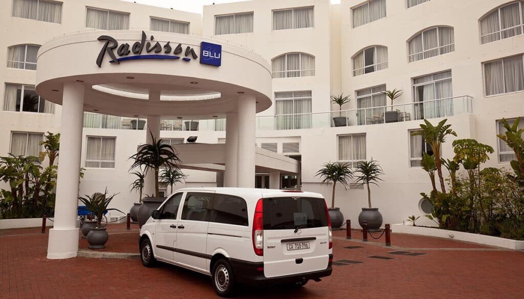 radisson blu hotel waterfront entrance as part of guide for promo discount and corporate codes
