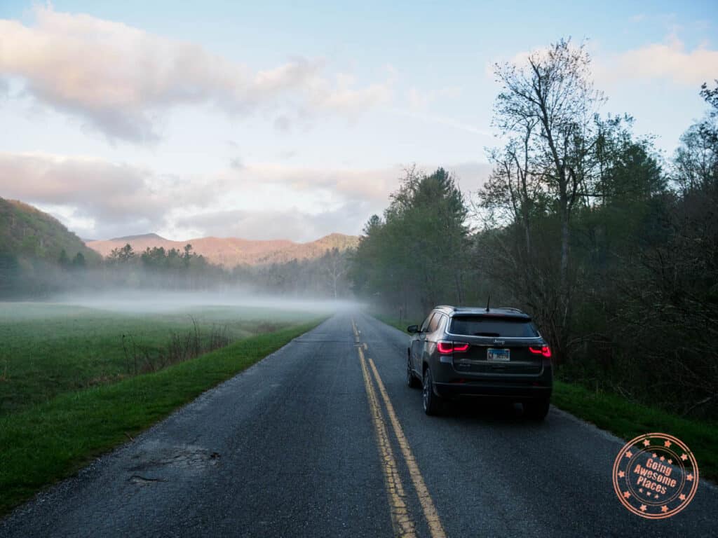 smoky mountains road trip driving tips in cataloochee valley north carolina