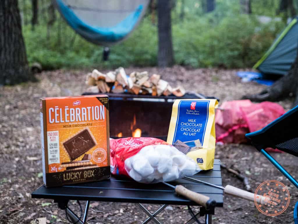 smores around the campfire is a camping must have