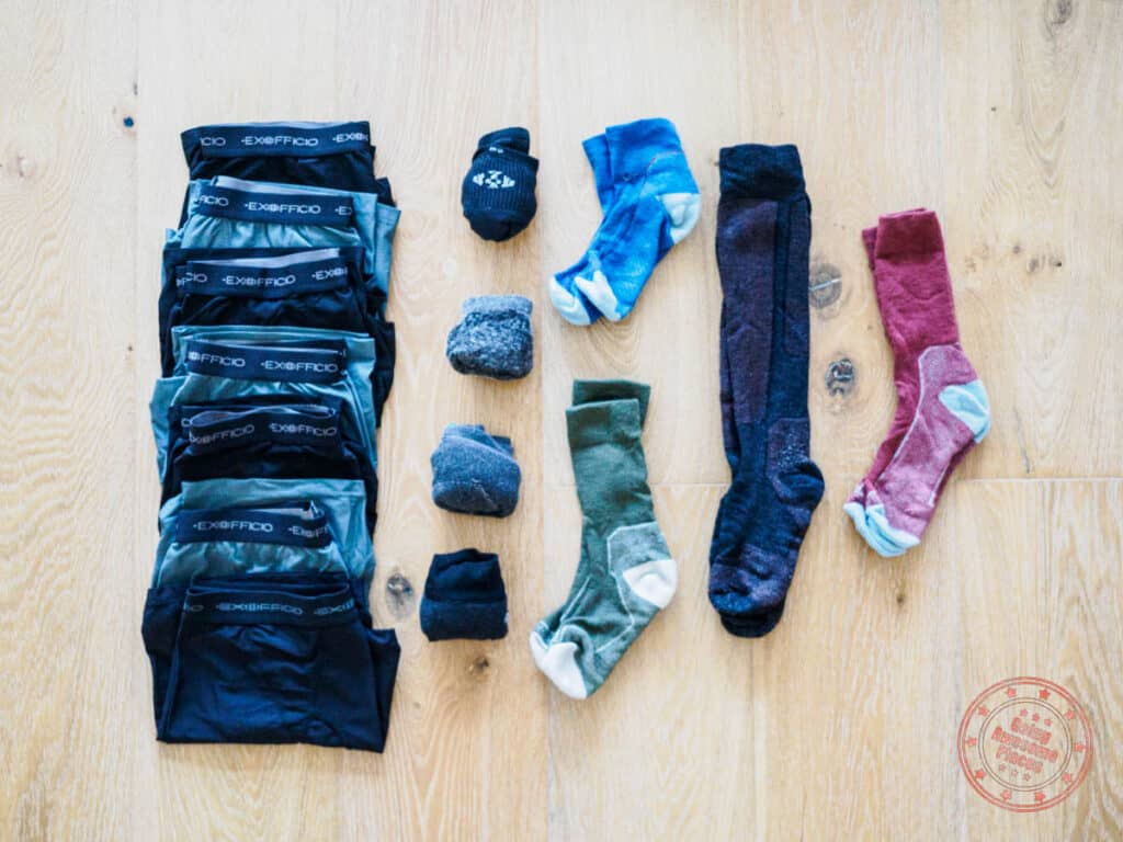 what socks and underwear to pack in this patagonia packing guide