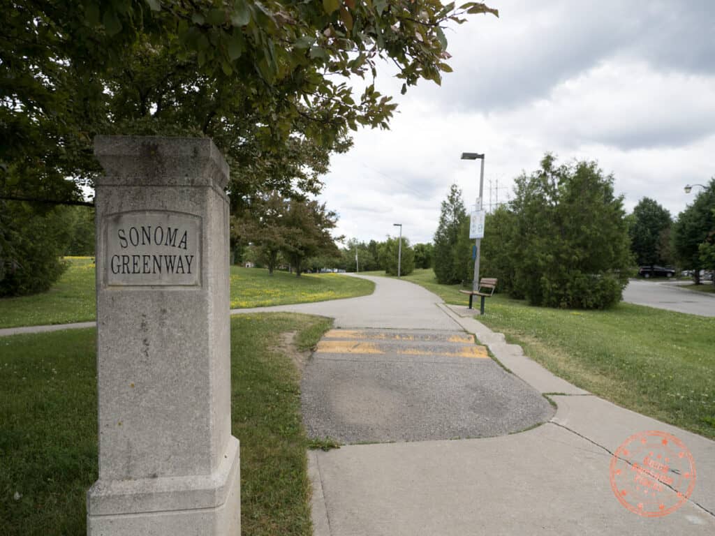 sonoma heights park greenway walk in vaughan