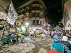 street cafe in cairo smoothie tea shisha