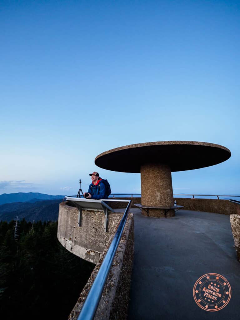 sunset photography on clingmans dome