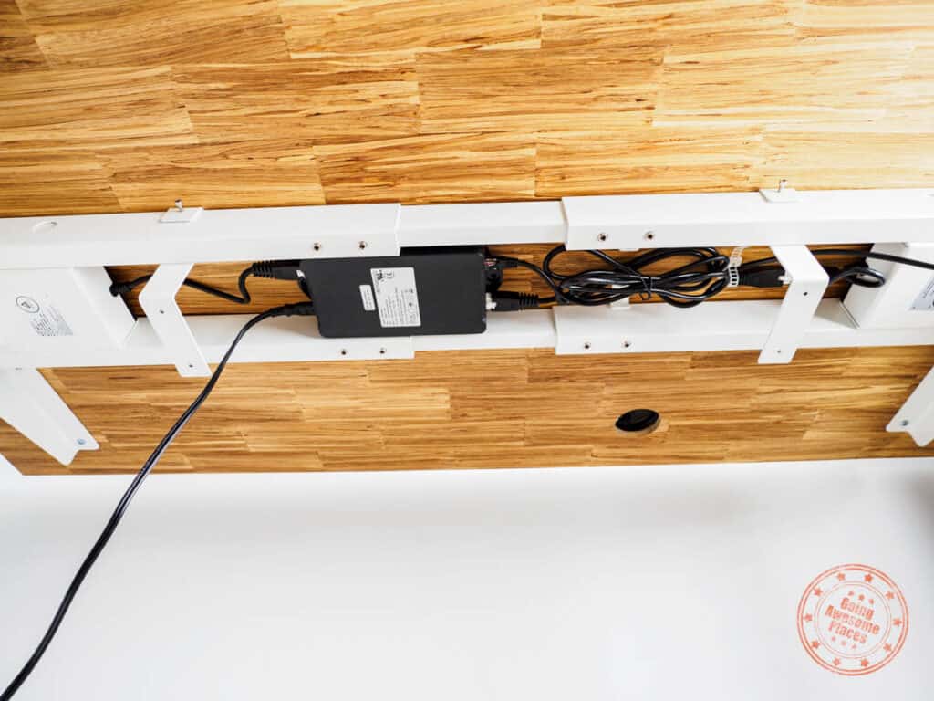 under effydesk terradesk control module and cable management