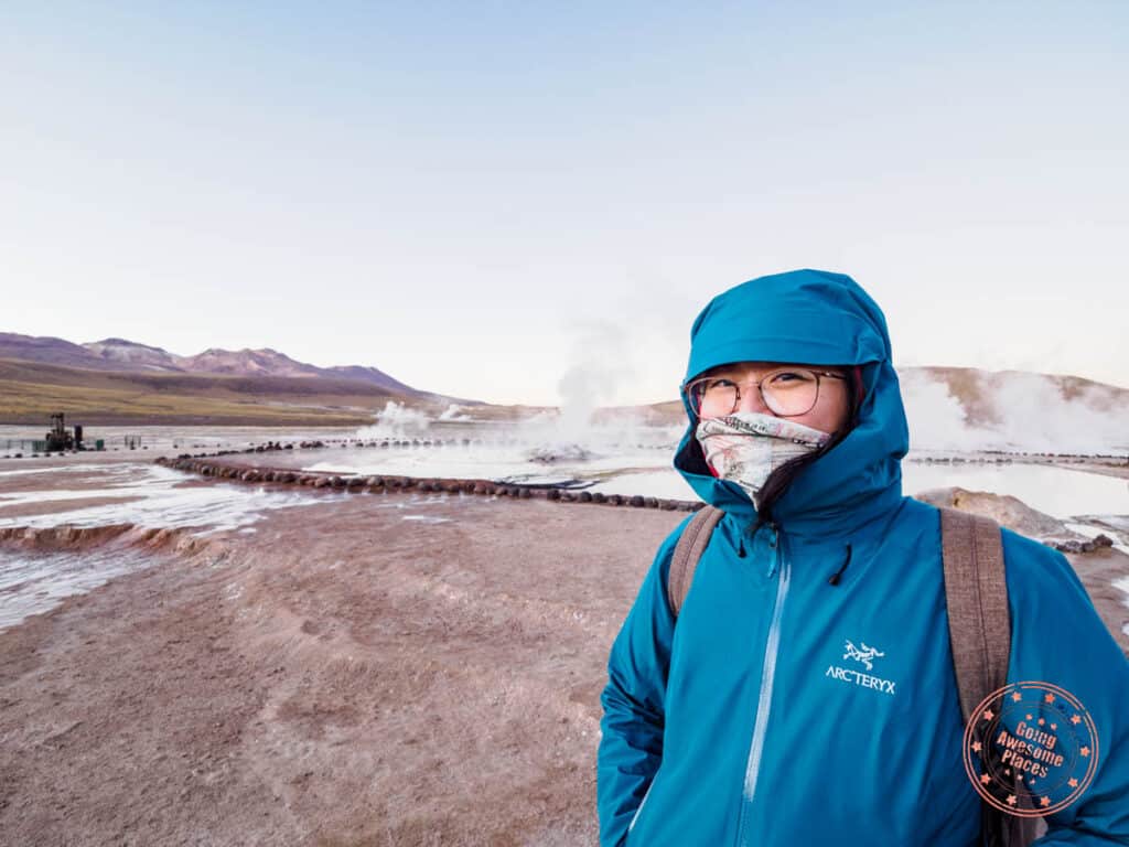 it is very cold in the morning at geyser del tatio