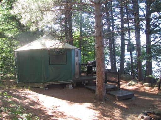 algonquin archray yurt campsite exterior