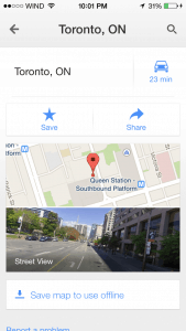 Google Offline Maps Save Specific Place Step 2
