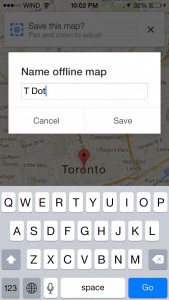 Google Offline Maps Save Specific Place Step 5